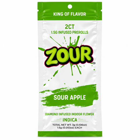 Zour Stash Diamond Infused Prerolls 1.5g 2ct