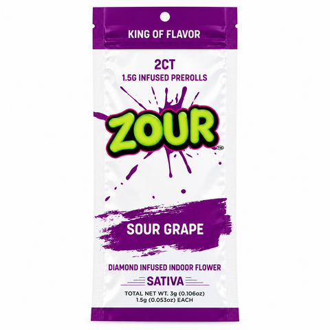 Zour Stash Diamond Infused Prerolls 1.5g 2ct
