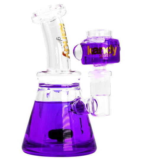 glycerin water pipe bong thick glass purple