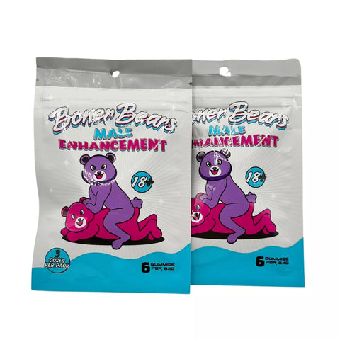 Boner Bear Male Enhancement Gummies: 2 Packs 6 Count/bag