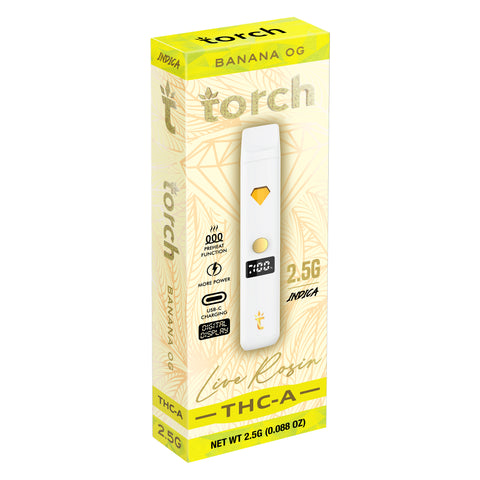 Torch 2.5gm Live Rosin THC-A Disposable Device